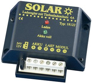 Régulateur de charge solaire IVT 12 V/24 V, 4 A avec protection contre les décharges profondes, 200013