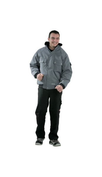 Blouson d'hiver Planam Canvas 320, gris/noir, taille M, 2183048