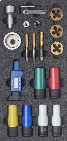 Gamme de chariots d'atelier SW-Stahl, outils d'entretien des roues, 18 pièces, Z3013-28