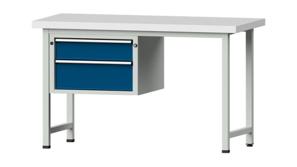 Établis ANKE Établi combiné, modèle 607 V, 1500 x 700 x 900 mm, RAL 7035/5010, KSP 50 mm, 415.023