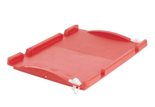 Jeu de couvercles Bito /400x300 avec roulement enfichable et serrure ASDV, couleur: rouge, C0320-0008