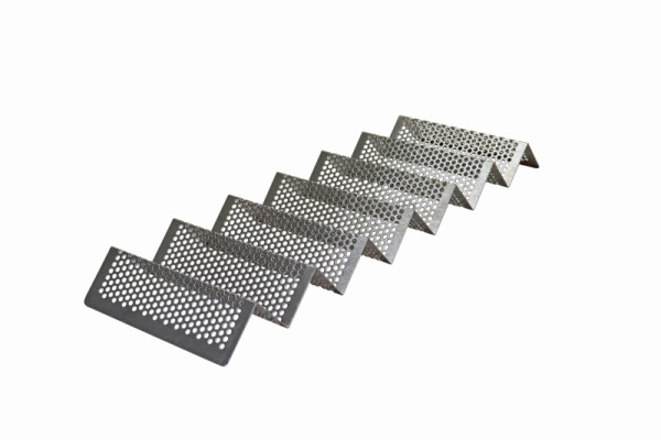 Présentoir snack Schneider, 6 axes, perforé, 590 x 190 x 37 mm, inox, 154037
