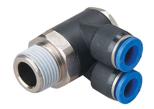 temporisateur B-YVTEdk-4-3/8-KU, raccord vissé distributeur Y, filetage conique, tuyau Ø : 4 mm, filetage : 3/8", UE : 5 pièces, 03180910