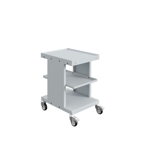 Chariot à étages SOFAME SV 3 niveaux de rangement, L 540 x P 670 x H 810 mm, gris clair RAL 7035, W020070021GC