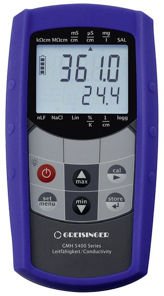 Greisinger GMH 5430 Appareil de mesure de conductivité portatif étanche sans électrode, 600035