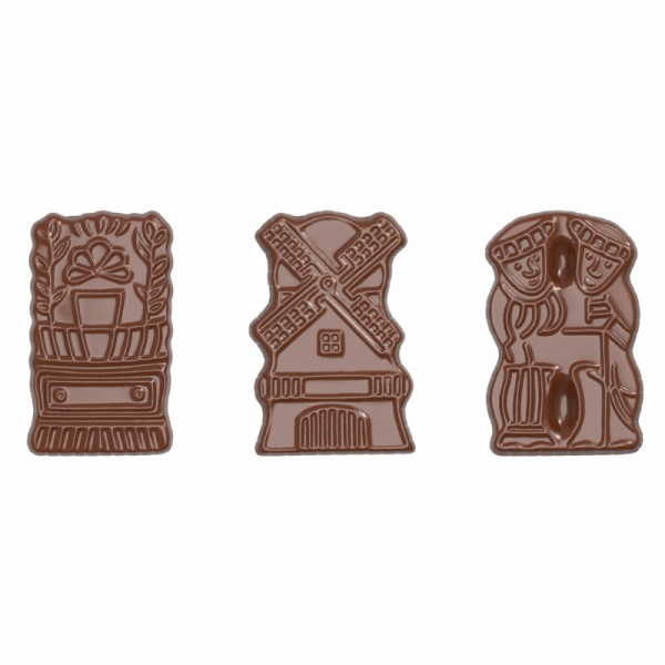 Moule à chocolat Schneider - Speculoos Vintage, 275 x 135 x 24 mm / 2 x 6 pièces, figures diverses, 421911