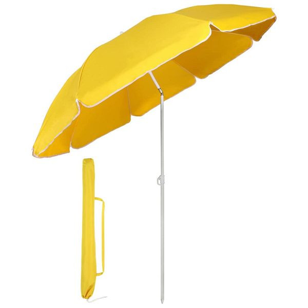 Parasol rond Sekey® 160 cm, couleur : jaune, 39916038