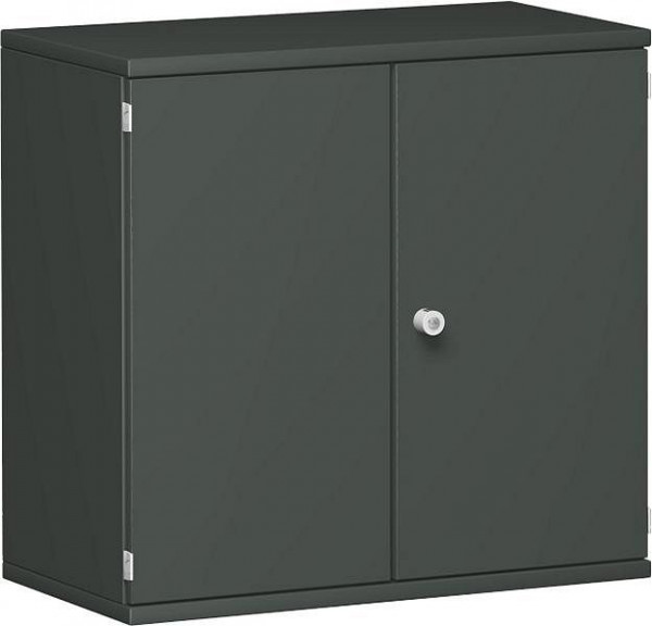 geramöbel armoire à portes battantes 1 étagère décorative, verrouillable, 800x425x768, graphite/graphite, N-10D208-GG