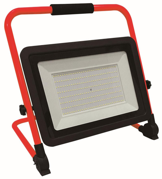 BOXTEC Lampe de travail LED, projecteur de chantier, réglable, pliable, 200 W, 16 000 lm, 6 500 K, IP65, câble en caoutchouc robuste de 3 m, 48007