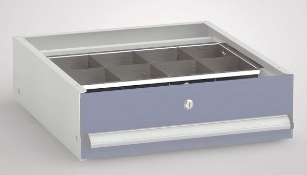 Séparateurs de compartiments KLW pour glissières à outils, galvanisés (séparateurs) 1 x longitudinal, 1 x transversal, hauteur 45 mm, adaptés aux glissières à outils SEA-SB-L, SDA-SB-4F-TB
