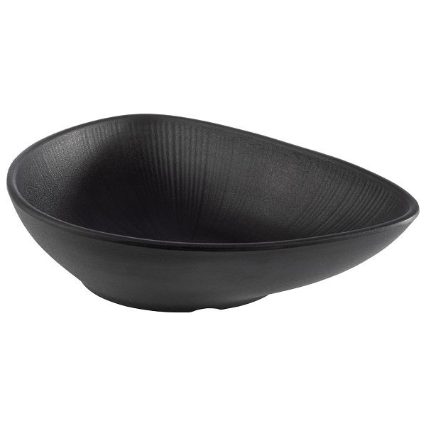 Bol APS -NERO-, 28 x 22 x 7 cm, mélamine, noir, 1 litre, 85077