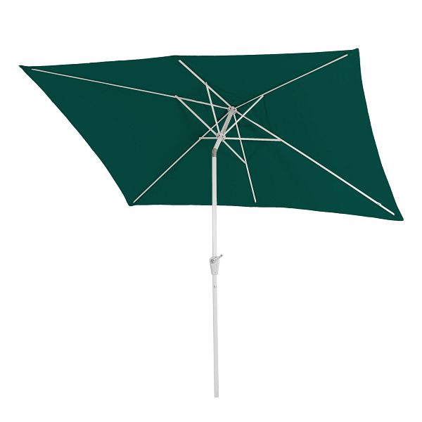 Parasol Mendler N23, parasol de jardin, 2x3m rectangulaire, inclinable, polyester/aluminium 4,5kg, vert, 97717
