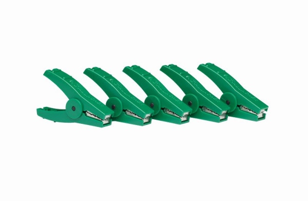 Pince crocodile Gallagher verte, paquet de 5, 400211