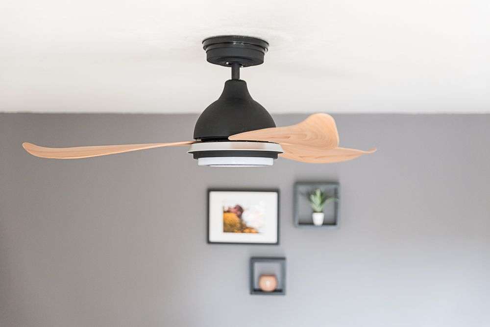 Ventilateur de plafond design industriel Vourdries Argent, Sans commande, diamètre 142 cm
