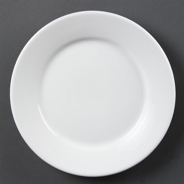 Assiette blanche OLYMPIA avec bord large 23cm, UE: 12 pièces, CB480