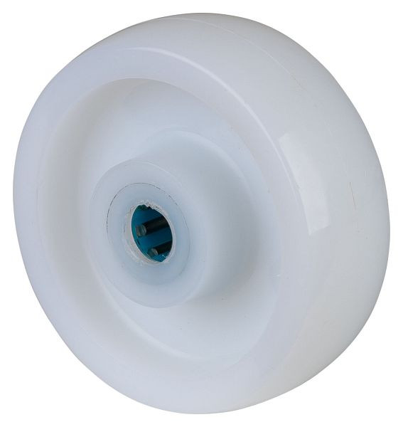 Roue en plastique BS Rollers, blanche, roulement à rouleaux en acier inoxydable, diamètre de roue 100 mm, lot de 4, B14.100