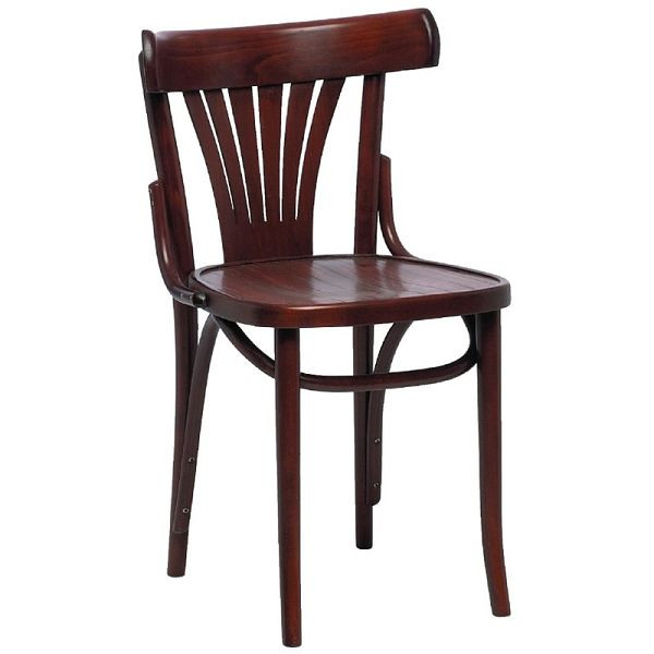 Fameg Bentwood Bistro Fan Back Side Chairs Noyer (Lot de 2) (Lot de 2), CF143