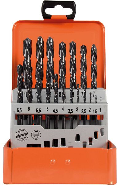 Cassette de perçage Projahn HSS-G 19 pièces 1-10 / 0,5 mm coupe à gauche, 60315L