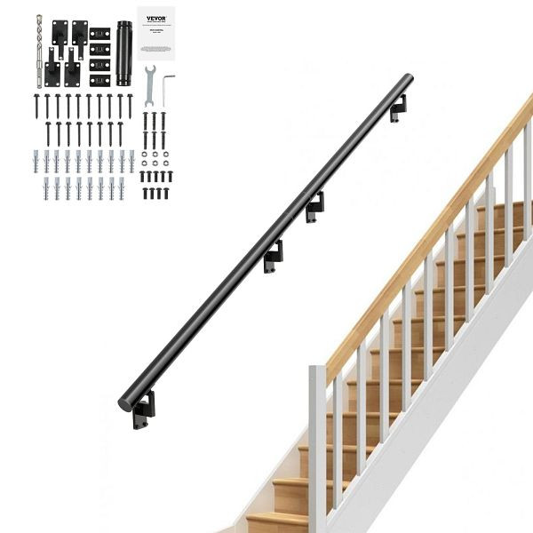 VEVOR Main courante en alliage d'aluminium, facile d'entretien, rampe d'escalier 2133,6 mm, SNLZYXL7FT5CM62YLV0
