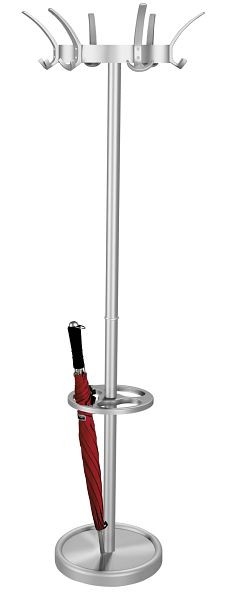 Kerkmann Public portemanteau, Ø 500, H 1750 mm, aluminium argent, 30679614