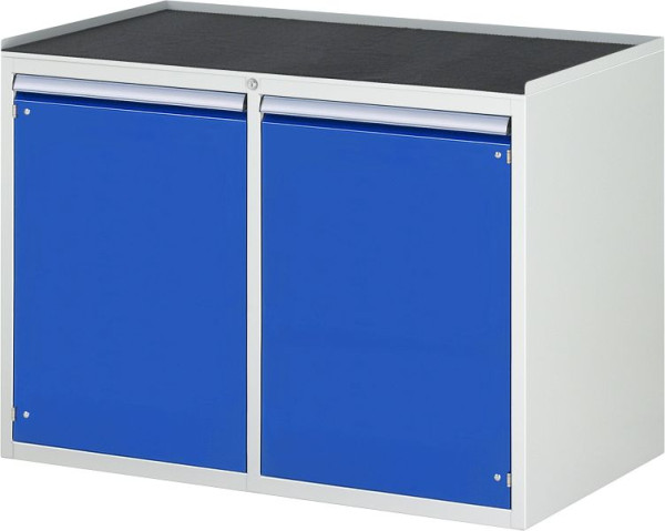 Armoire à tiroirs RAU série 7000, L1145xP650xH825mm, gauche : porte battante, droite : porte battante, support métallique, 03-LL5.12.12A-MT.11