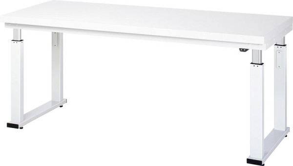 Etabli RAU série adlatus 600 (réglable électriquement en hauteur), plan de travail avec revêtement en stratifié dur, 2000x740-1140x700 mm, 08-WB-200-070-H