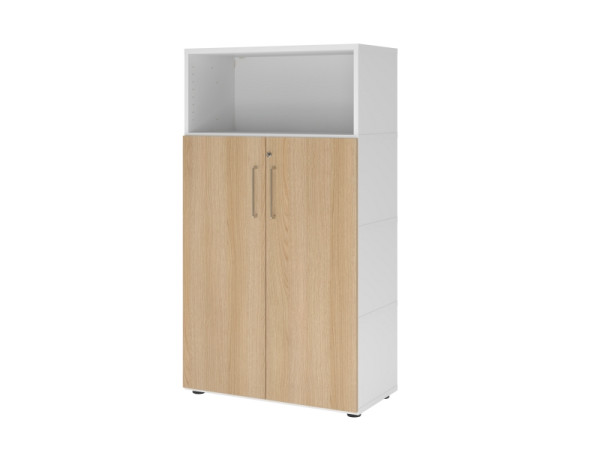 Hammerbacher étagère/portes, 4OH, blanc/chêne, VFW48T3KG/W/E/BS