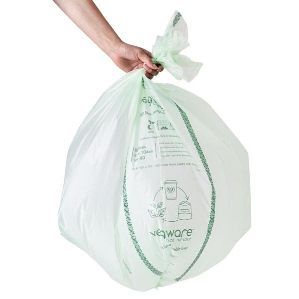 Vegware Biobag Sacs poubelle compostables 80L (Lot de 240), CY581