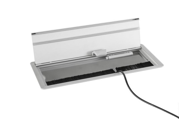 Volet de câble Hammerbacher, 30 cm avec installation, aluminium, 30x12 cm (LxP), VELKL31/S