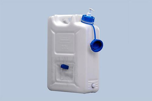 Bidon hygiénique DENIOS, 22 l, distributeur intégré de savon ou de désinfectant, pack : 3 pièces, 308385