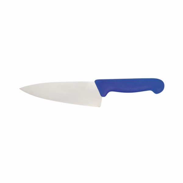Couteau de chef Schneider, taille : 16 cm, manche bleu, 260805