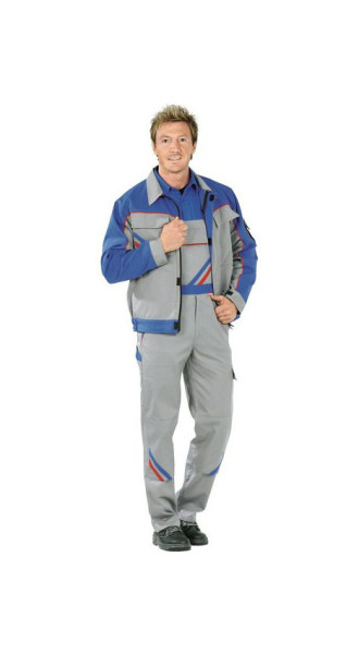 Planam Highline veste à ceinture, zinc/bleuet/rouge, taille 48, 2313048