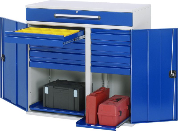 Bureau debout avec armoire latérale RAU - modèle 33, L1100 x P520 x H1060 mm, 07-1100T-M33.11
