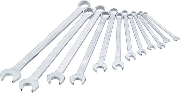 Clés mixtes Hazet, extra longues, design fin, profil de traction externe double hexagonal, 10 - 32, nombre d'outils : 12, 600LG/12