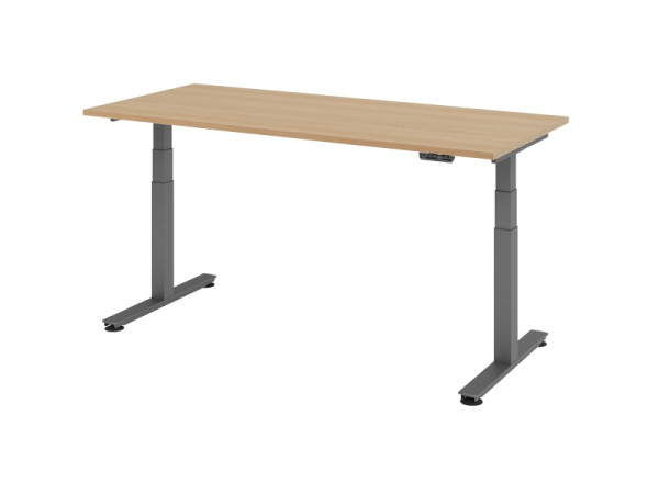 Hammerbacher bureau assis-debout électrique 180x80cm chêne, VXDSM19/E/G