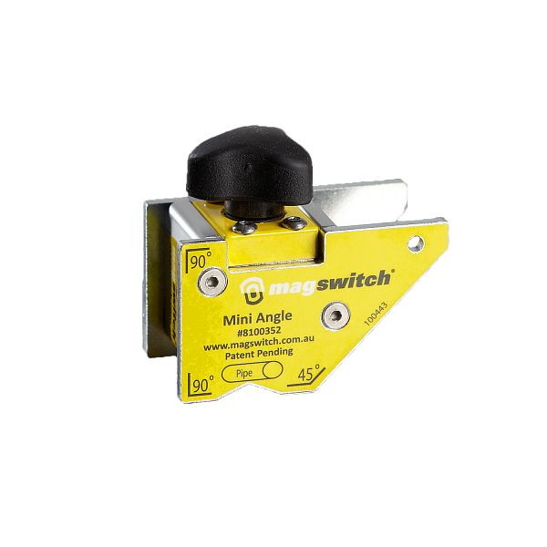 Angle de soudage magnétique ELMAG Mini Angle, 45° et 90°, force de maintien 40 kg, 'ON/OFF commutable', 55481