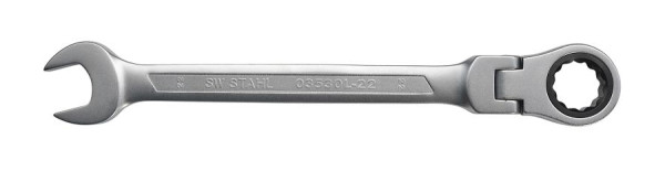 Clé mixte à cliquet SW-Stahl, 22 mm, avec articulation, 03530L-22