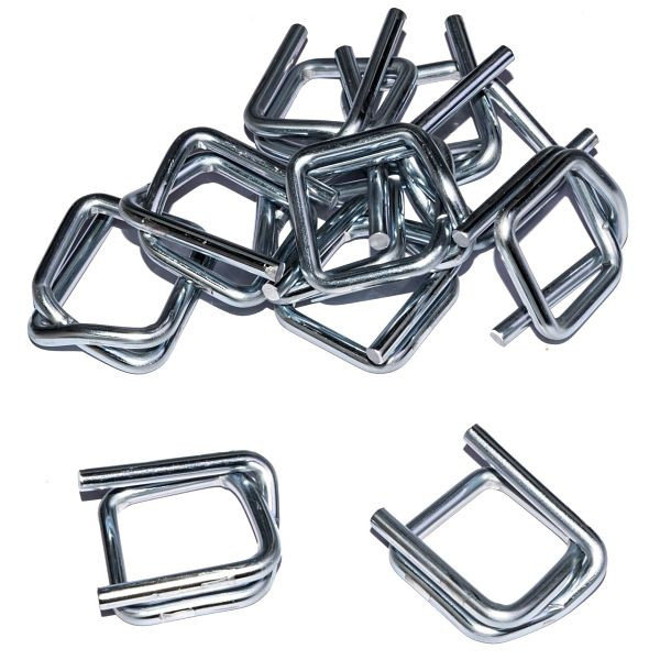 Pinces métalliques LINDER galvanisées, pour largeur de bande 13 mm, 1000 pièces, B433