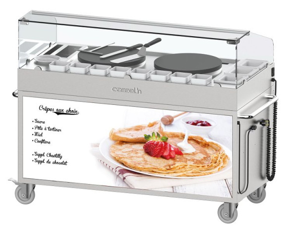 Casselin Mobile Double Crêpes Station 40 - encastrable, CCHCCD40E