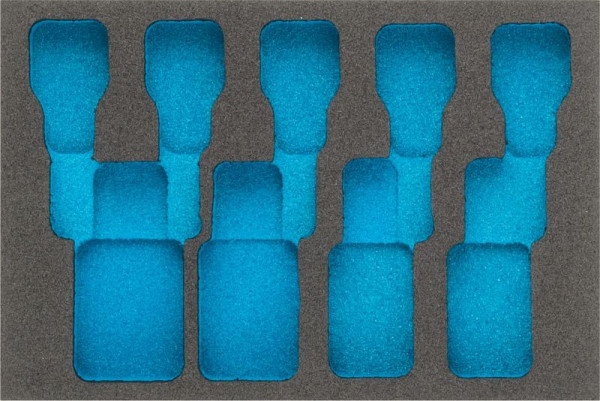 Insert en mousse souple à 2 composants Hazet, pour 163-270/9, 986/9, dimensions/longueur : 172 mm x 114 mm Taille du système d'organisation : 1/9 (172 x 114 mm), 163-270L