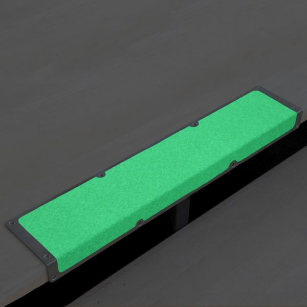 Pantalon de farine profilé de bord antidérapant en aluminium avec revêtement antidérapant m2, luminescent 120x1000x45mm, AKM1NF2