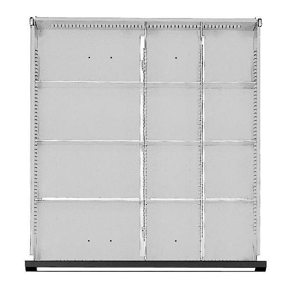 Ensemble de division de tiroir ANKE; pour tiroir 500 x 540 mm (LxP); Division 1 / 2-1 / 4