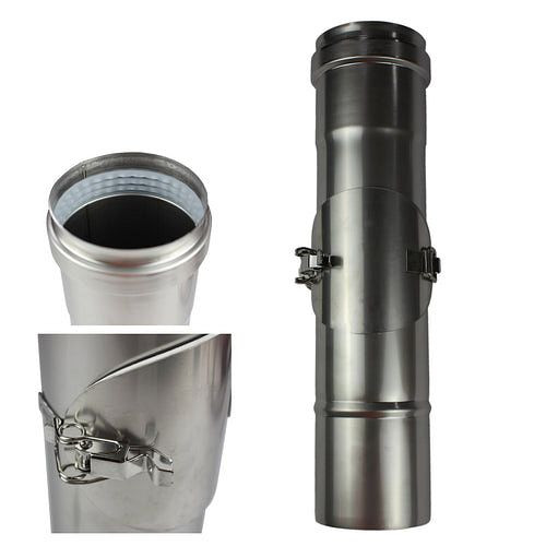 Tuyau de fumée eka 360mm / Ø80m ouverture de nettoyage avec couvercle à charnière, RR36080