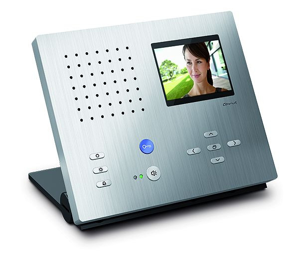 Interphone vidéo intérieur TCS pour appareil de table mains libres série Carus ADAPTO, argent, CAI2110-0150