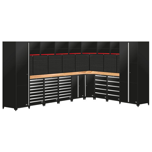 Mur d'armoire métallique RepTools 9 modules, longueur 4276 x 3169 mm, XXL-118804