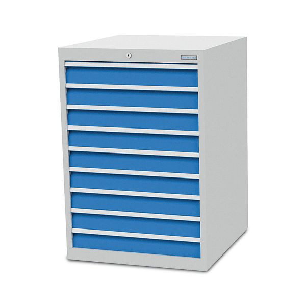 Armoire à tiroirs Bedrunka+Hirth, profondeur 736 mm, R 24-24, 9 x tiroirs, dimensions en mm (LxPxH) : 705 x 736 x 1019, hauteur des panneaux en mm : 9 x 100, 700/0900V10A