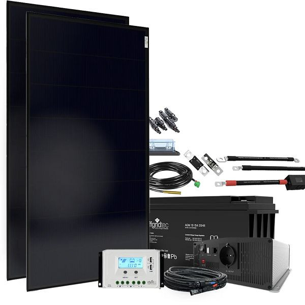 Système solaire Offgridtec Autark XL-Master 300 W - Batterie AGM 1500 W AC 154 Ah, 4-01-002675