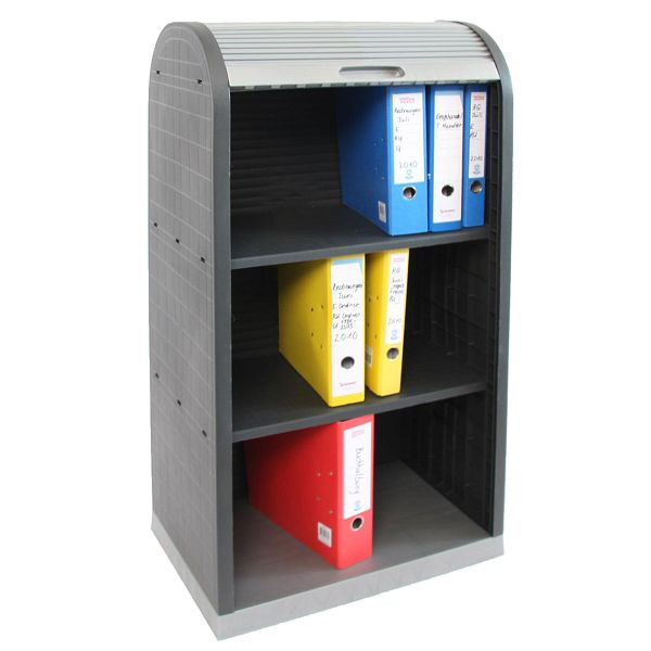 Mendler armoire à volets roulants en plastique universelle armoire de bureau 120x58x38cm, 10438