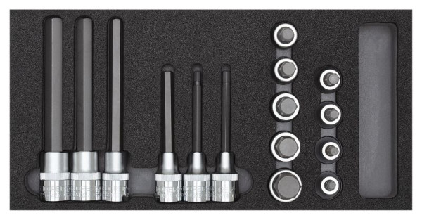 GEDORE jeu d'embouts de tournevis rouge 1/2" 2/6 module CT 15 pièces, 3301710