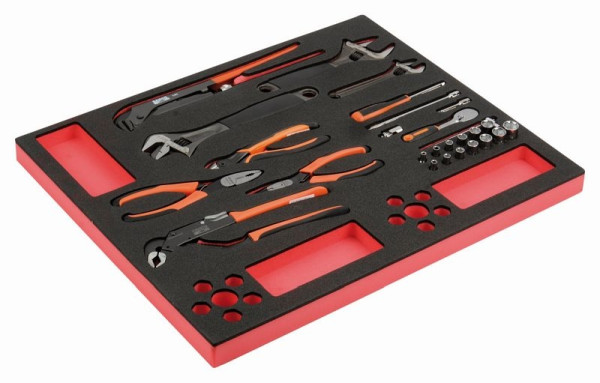 Insert Bahco 3/3, douilles 1/4", accessoires + pince, 26 pièces, FF1A5022
